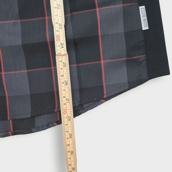 Club Ride Shirt Mens Medium Black Stripe Short Sleeve Button Up Outdoors Pocket - Picture 8 of 11